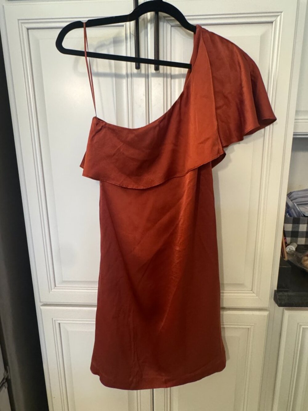 Karleen Silk Flounce Minidress - Size S
